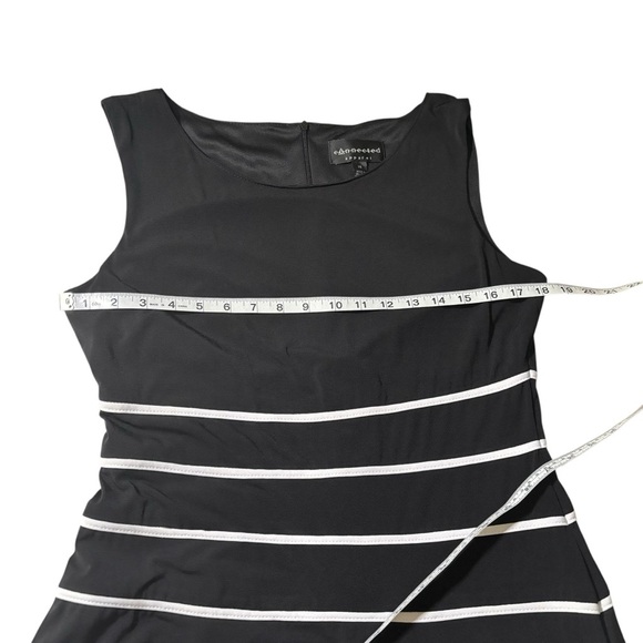 Elegant Black & White Dress Sleeveless A-Line Party Banquet Women's Size 14 - Picture 14 of 15